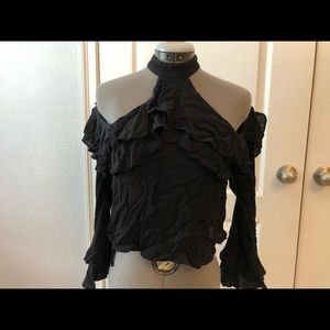 Black off the shoulder top